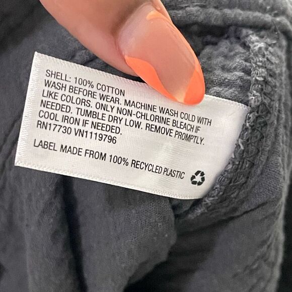 Cat & Jack Girls Gray Cotton Gauze Jogger Pants Size 6/6X Belted Pull-On Casual - Picture 12 of 13